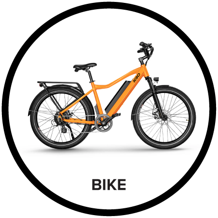 e-bike on white background