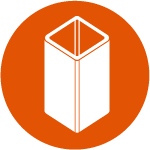 square tubing icon