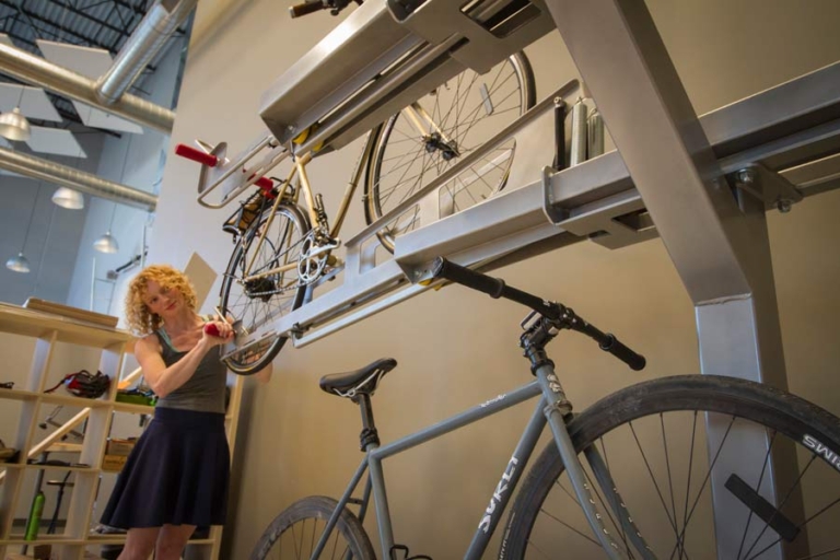 Vertical Bike Stacker, Tiered Bike Rack