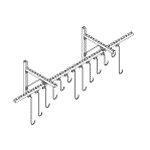 Dero Track Rack Efficient Sliding Bike Hangers