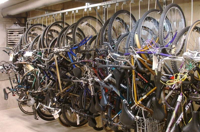 Dero Track Rack Efficient Sliding Bike Hangers