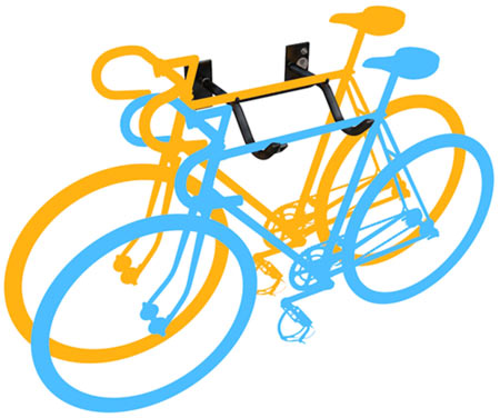 graphic showing two bikes parked