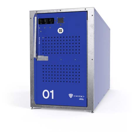 Smart Bike Locker on White Background